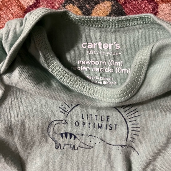 Title optimist and Dino short sleeve carters onesies - Picture 4 of 4
